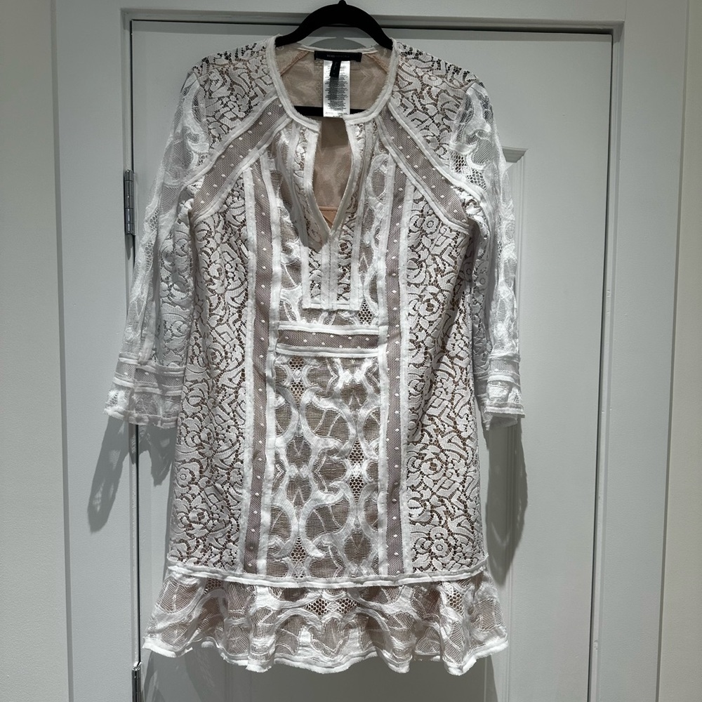 BCBG Lace-Style White Dress